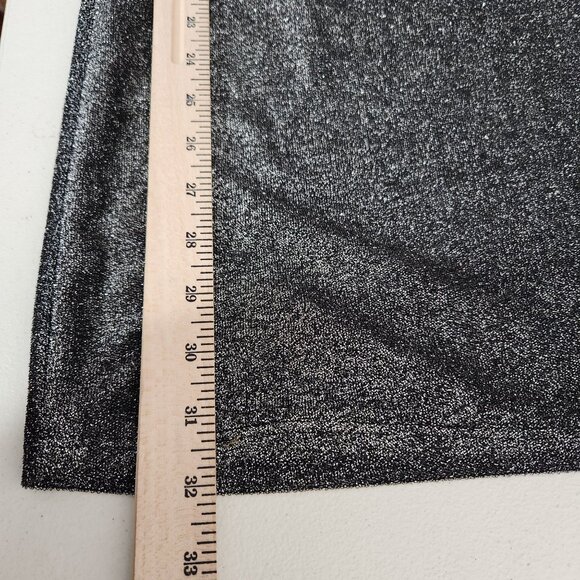 5 B Style Dress Womens Silver Black Glitter Spaghetti Strap Mini Large Juniors - Picture 3 of 5